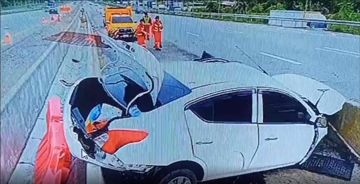 รถชนบนทางด่วน แต่ไม่เจอศพ