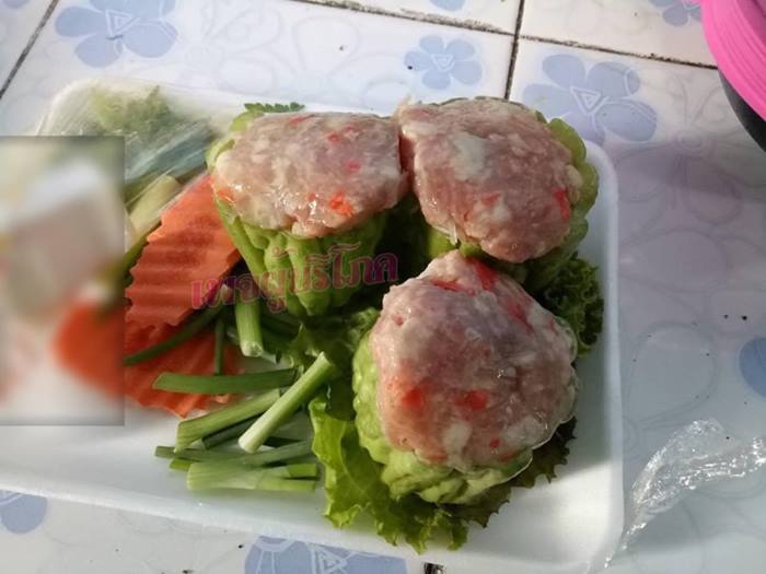 มะระยัดไส้หมูสับ