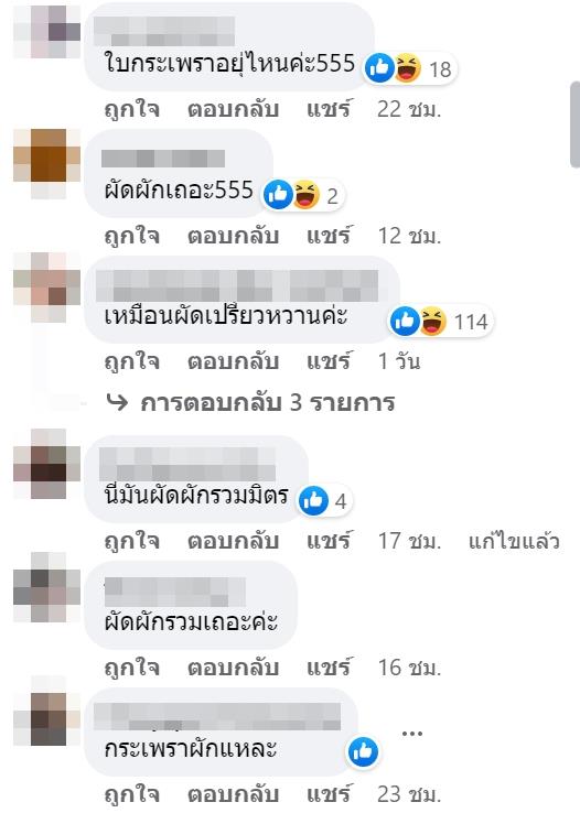 ข้าวผัดกะเพรา ที่ไม่มีใบกะเพรา