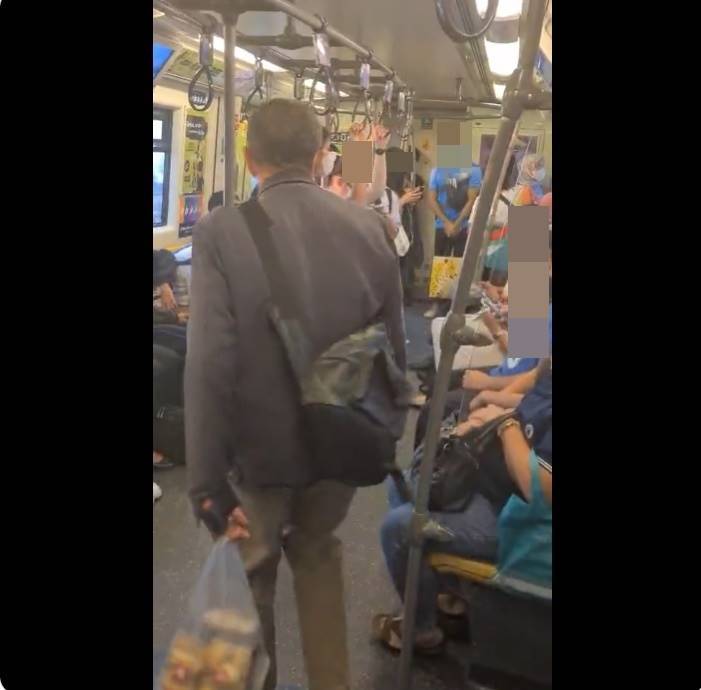 ลุงด่าฝรั่งขึ้น BTS ไม่ใส่แมสก์