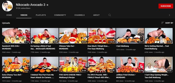 Nikocado Avocado ยูทูบเบอร์สายกิน  กินจุจนหยุดไม่ได้ เพราะยอดวิว  