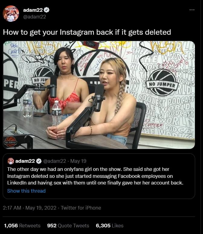 ไอจีถูกแบนบ่อย สาวแซ่บดีลเซ็กส์แลกปลดบล็อก