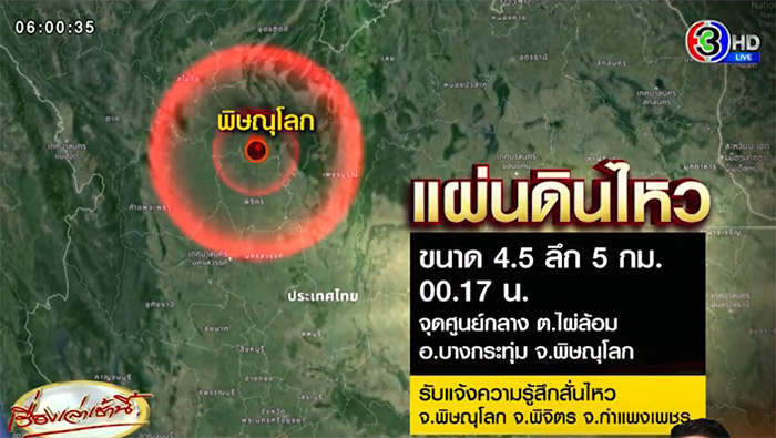 แผ่นดินไหวพิษณุโลก