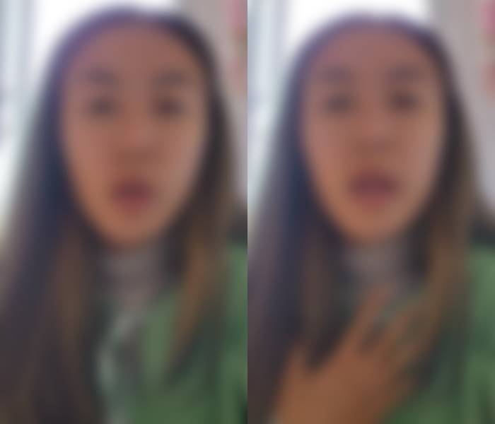 สาวช่วยแมวอ้วนติดต้นไม้