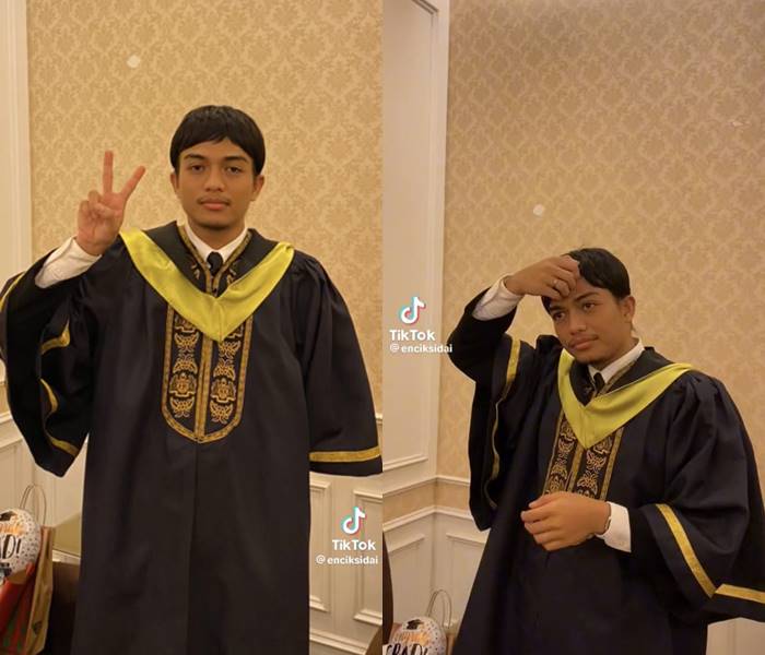 ใส่วิกผม รับปริญญา