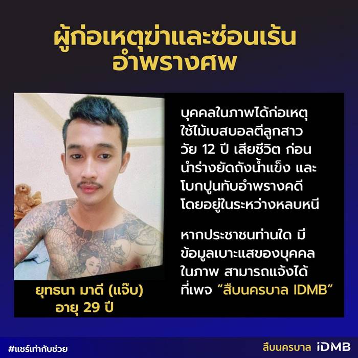 เปิดหน้า พ่อเลี้ยงโหด ฆ่าลูกเลี้ยงยัดถังโบกปูน