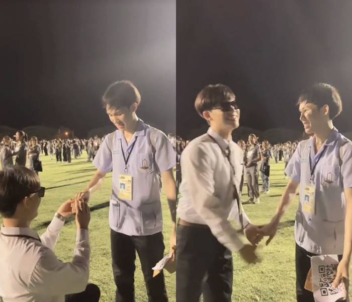 รุ่นพี่คุกเข่าขอหนุ่มเป็นแฟน