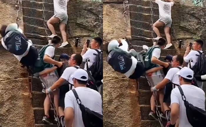 นักท่องเที่ยวตกเขา