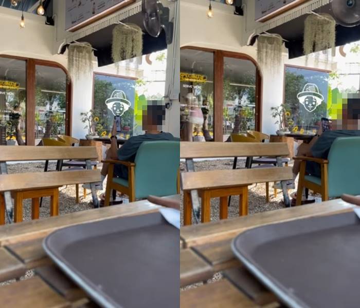 แอบถ่ายใต้กระโปรง ในคาเฟ่