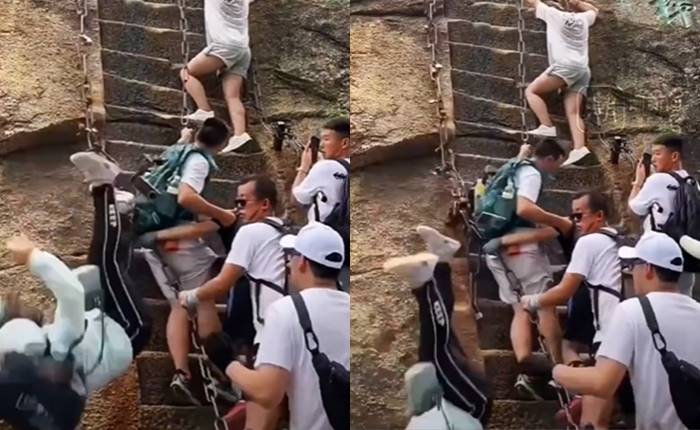 นักท่องเที่ยวตกเขา