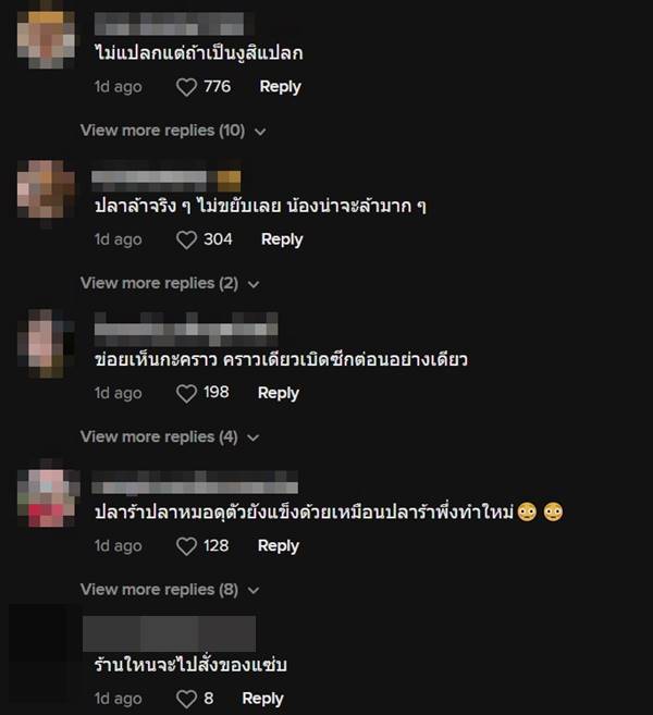 ส้มตำปลาร้า ปลาร้าตัวเป็นชิ้น