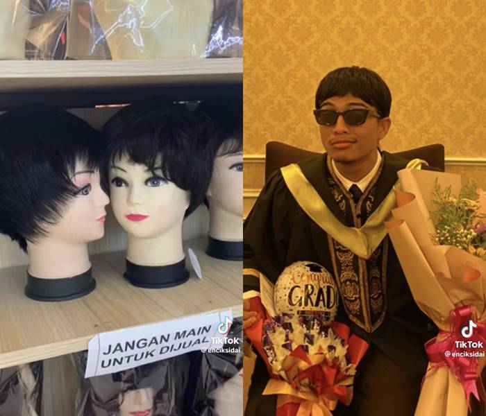 ใส่วิกผม รับปริญญา