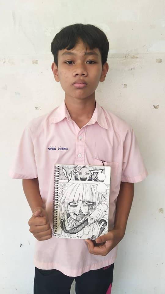 เด็ก ม.3 วาดการ์ตูนเก่ง