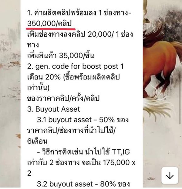 ค่าตัวอินฟลูเอนเซอร์