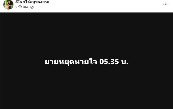 คุณยาย เพจลีโอไอ้หนูของยาย เสียชีวิต