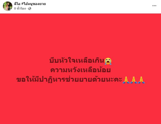 คุณยาย เพจลีโอไอ้หนูของยาย เสียชีวิต