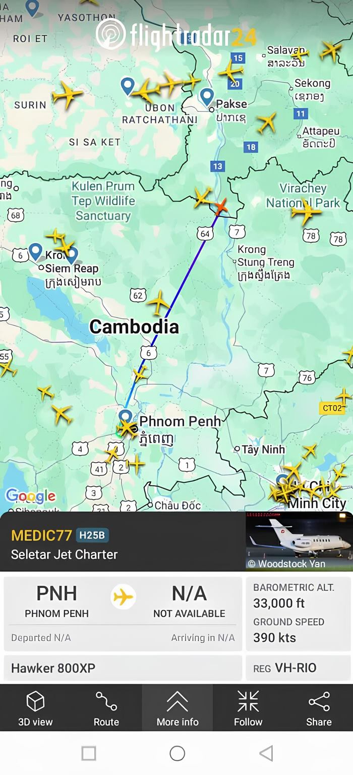 ฮุน เซน ไปต่างประเทศ