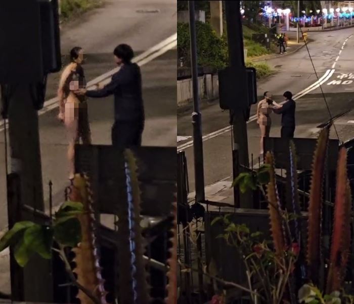 สาวทะเลาะแฟน แก้ผ้ากลางถนน