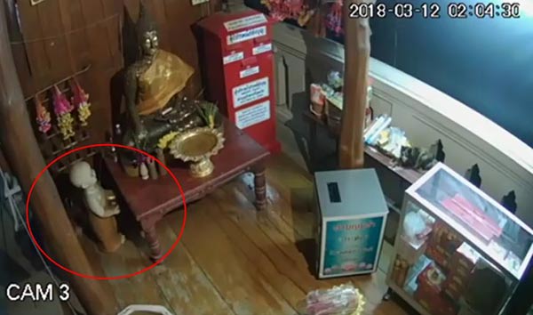 โจรขโมยเงินตู้บริจาควัด