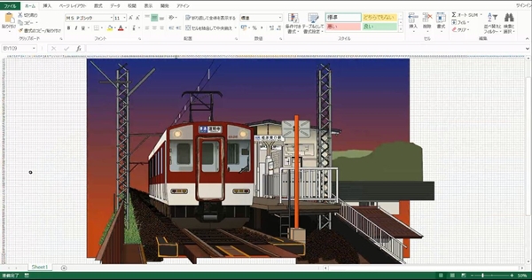หนุ่มญี่ปุ่นหัวใสใช้โปรแกรม EXCEL วาดรูป ออกมาเป๊ะปังสุด !