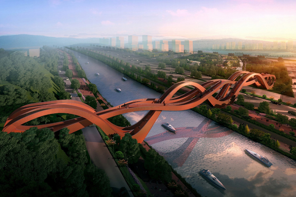 จีนผุดคอนเซ็ปต์สะพานสุดล้ำ เป็นวงแหวนโมเบียส