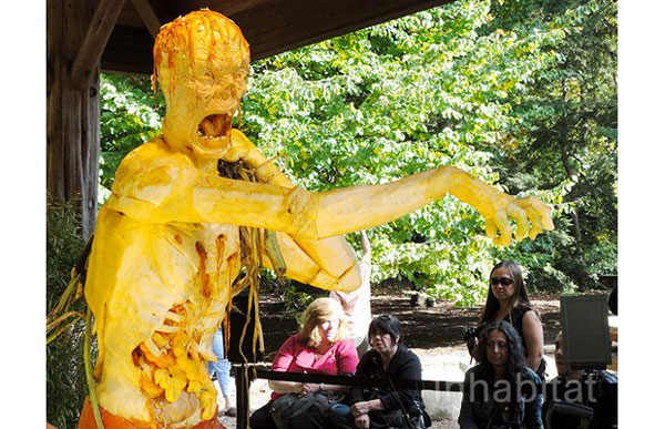 สยองสมจริง! การแกะสลักฟักทองซอมบี้ในสหรัฐฯ