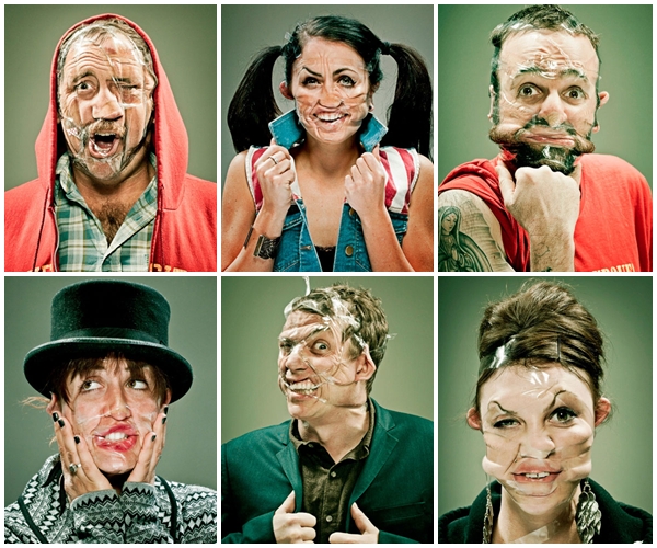 ช่างภาพผุดไอเดียเก๋ ใช้สก็อตเทปพันหน้า แชะภาพสุดล้ำ