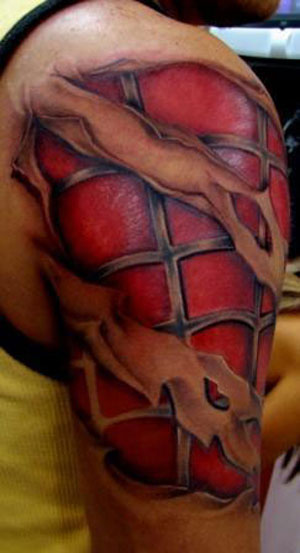 ศิลปินเวเนฯ รังสรรค์รอยสัก 3 มิติ ฉีกเนื้อหนังสยอง