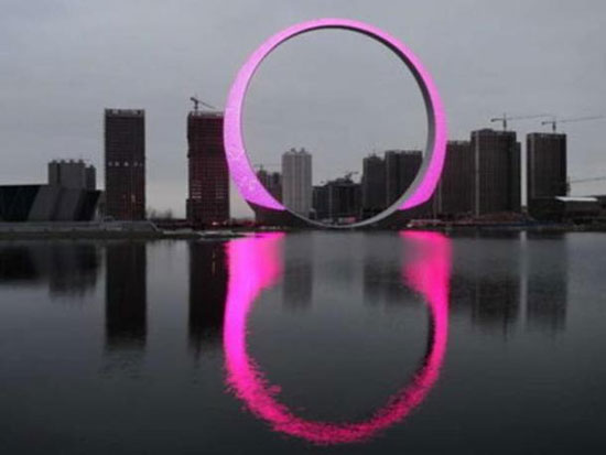 จีนสร้างวงแหวนมหึมาสูงเท่าตึก 50 ชั้น หวังเป็นแลนด์มาร์กแห่งใหม่