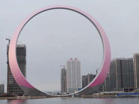 จีนสร้างวงแหวนมหึมาสูงเท่าตึก 50 ชั้น หวังเป็นแลนด์มาร์กแห่งใหม่