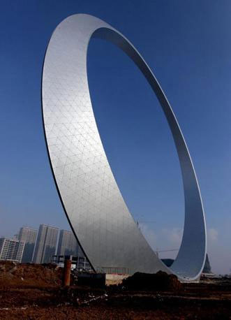 จีนสร้างวงแหวนมหึมาสูงเท่าตึก 50 ชั้น หวังเป็นแลนด์มาร์กแห่งใหม่