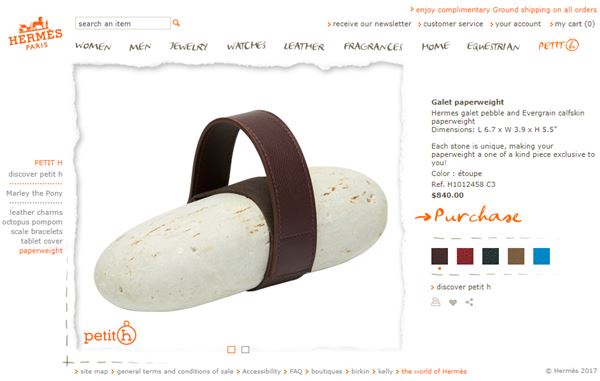  Hermes หินทับกระดาษ