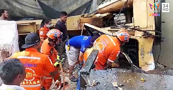 เครนทับคนงาน