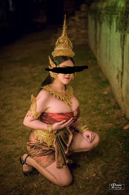 สาวทรงโตแต่งชุดไทย