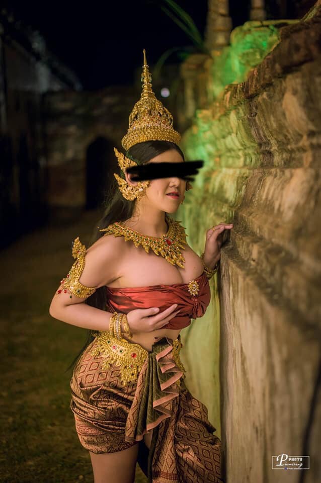 สาวทรงโตแต่งชุดไทย