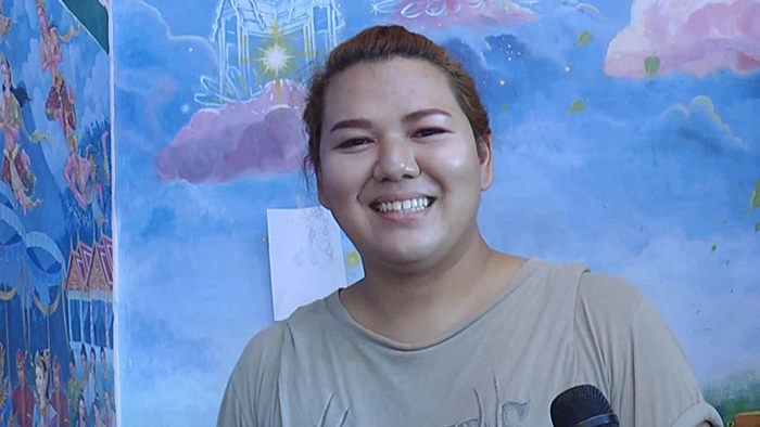 ภาพวาด สิตางศุ์ บนผนังโบสถ์