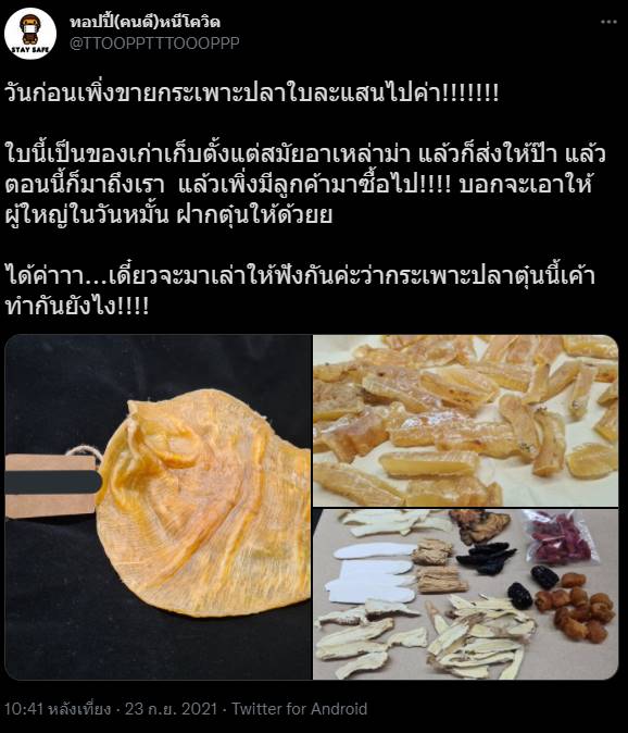  ขายกระเพาะปลา