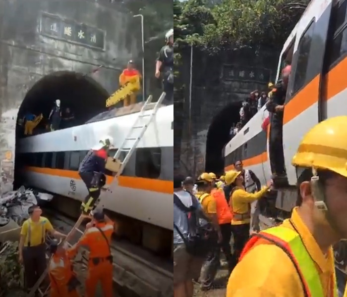  รถไฟไต้หวัน ตกราง 