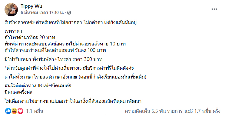 รับจ้างด่าคน