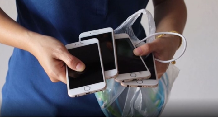 ส่งมะม่วงใส่ลงไปแทนไอโฟน