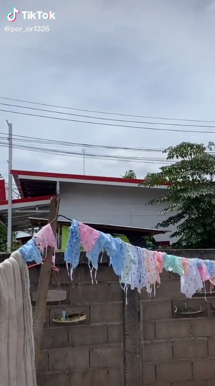 เมื่อใช้ผัวตากผ้า  