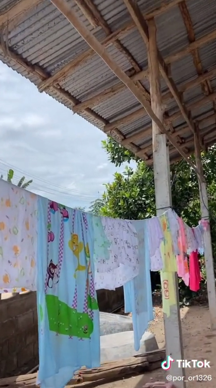 เมื่อใช้ผัวตากผ้า  