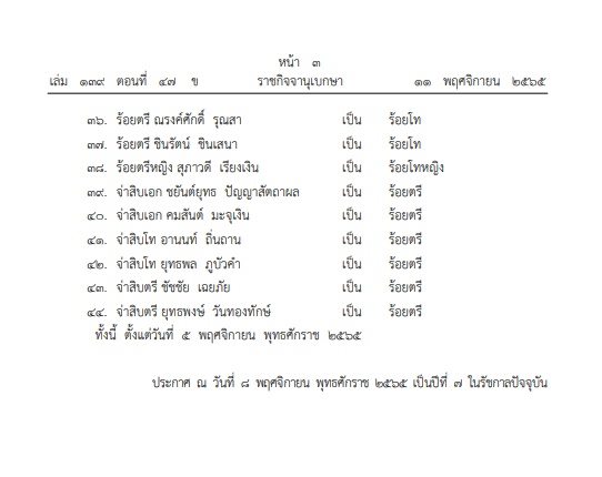  ราชกิจจานุเบกษา 