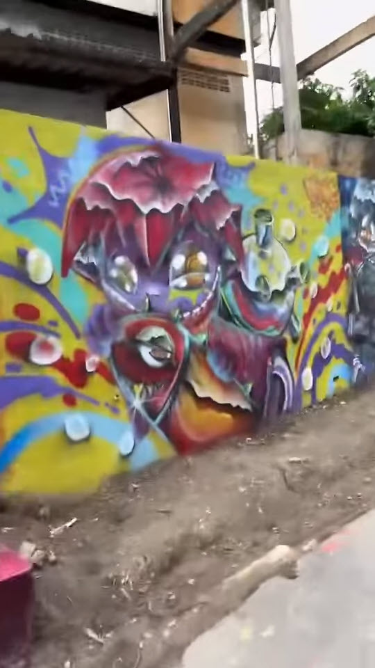 กราฟิตี้กำแพงวัดร่องขุ่น