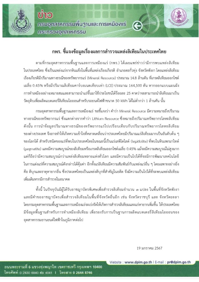 แร่ลิเทียม