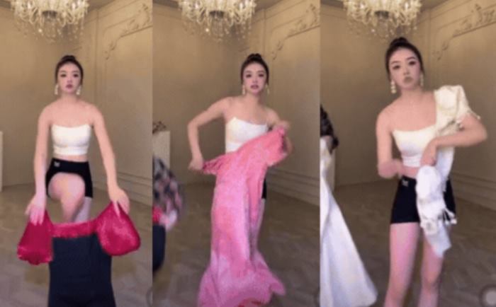  แม่ค้าสาวไลฟ์ขายชุดออนไลน์ 