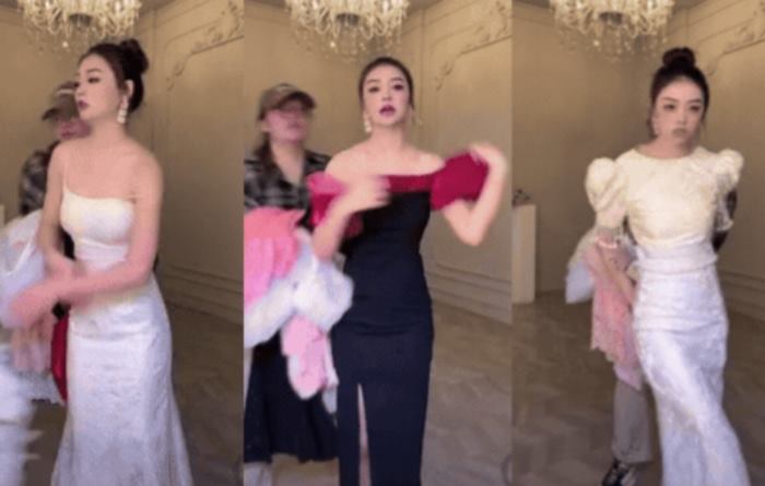  แม่ค้าสาวไลฟ์ขายชุดออนไลน์ 