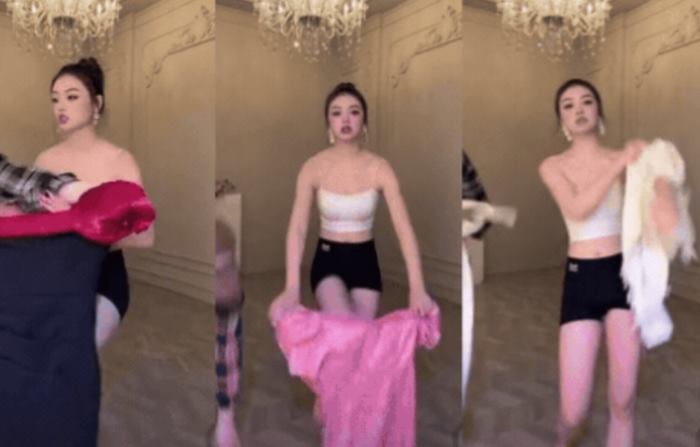  แม่ค้าสาวไลฟ์ขายชุดออนไลน์ 