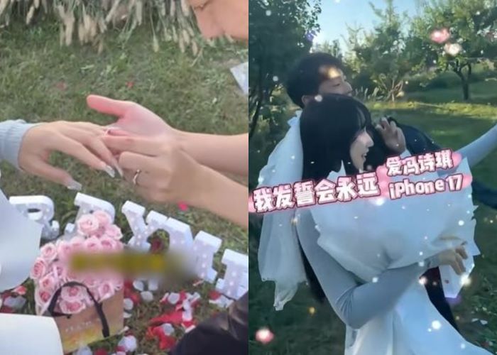 หนุ่มใช้ iPhone 17 ขอสาวแต่งงาน 