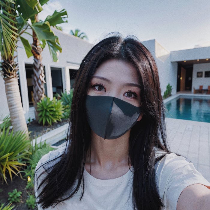 สาวใส่แมสก์เข้าวงการสยิว